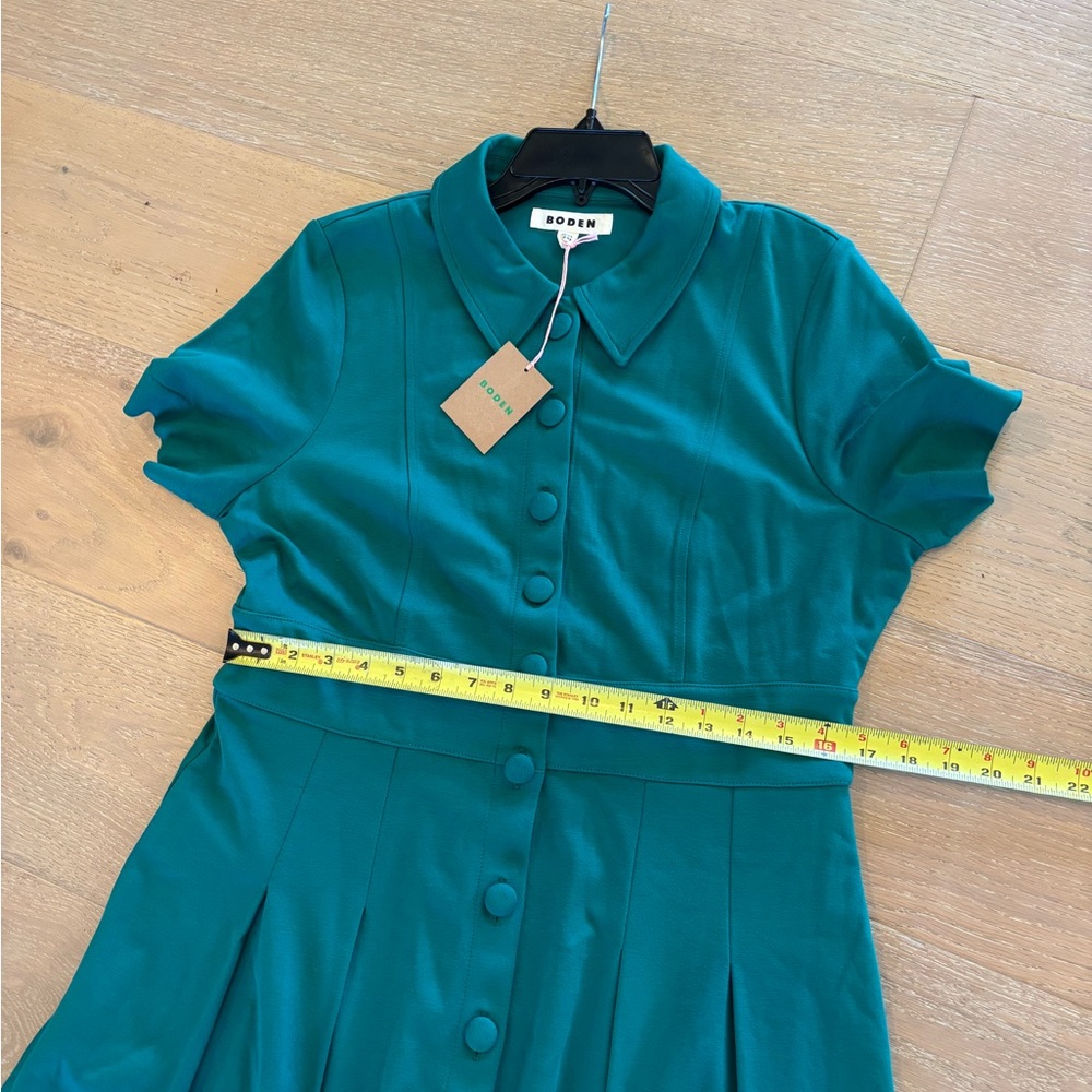 Boden Emerald Green Button-Front Midi Dress - Picture 11 of 13